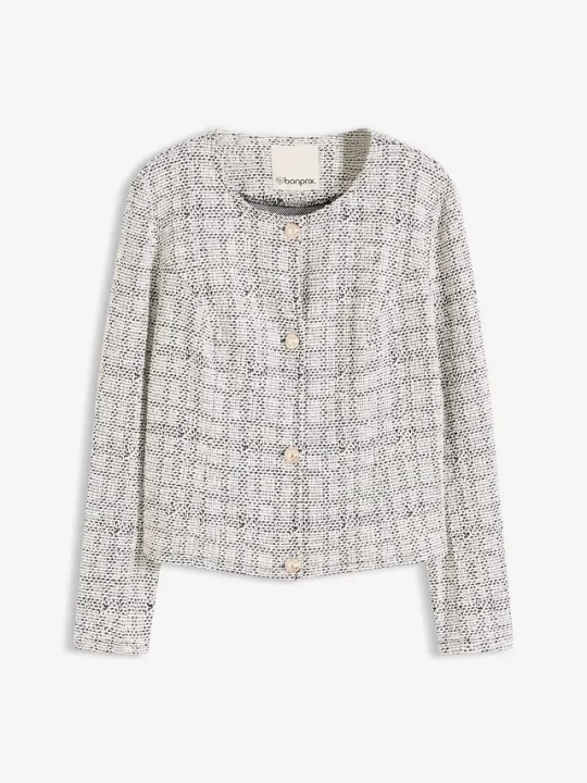 Obrázek produktu Kardigan z bawełnianej tkaniny boucle BonPrix czarny