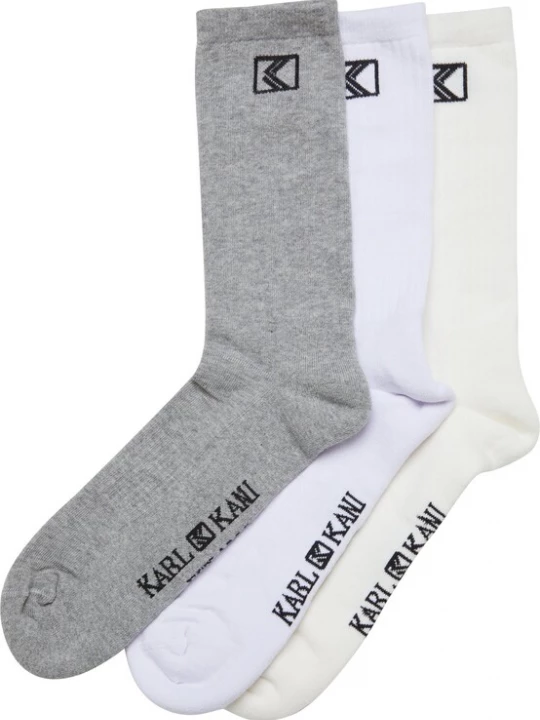Obrázek produktu Karl Kani Ponožky šedý melír / černá / bílá / offwhite