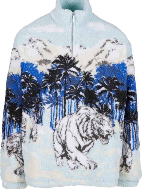 Obrázek produktu Karl Kani Svetr 'Ice Tiger'  modrá / šedá / černá / bílá