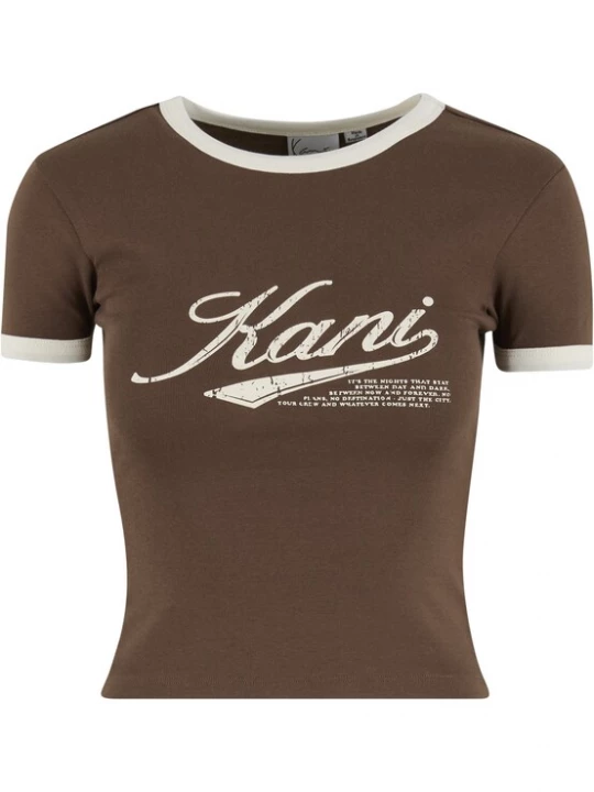 Obrázek produktu Karl Kani Tričko 'Varsity' světle béžová / čokoládová
