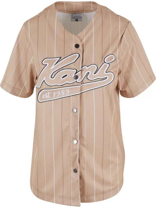 Obrázek produktu Karl Kani Trikot 'Varsity' písková / černá / bílá