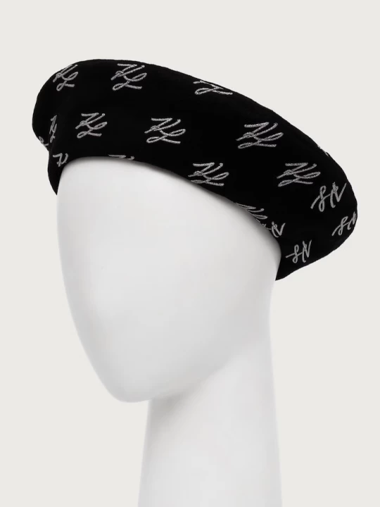 Obrázek produktu Karl Lagerfeld baret dámský s vlnou černá