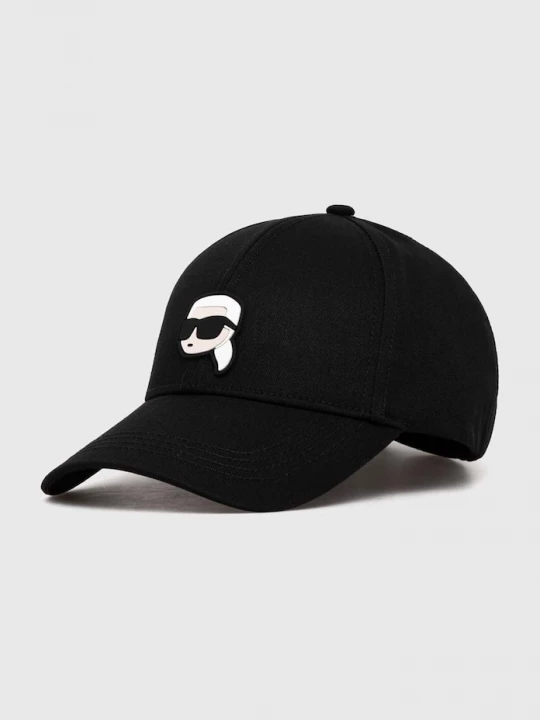 Obrázek produktu Karl Lagerfeld Bavlněná baseballová čepice Karl Lagerfeld černá