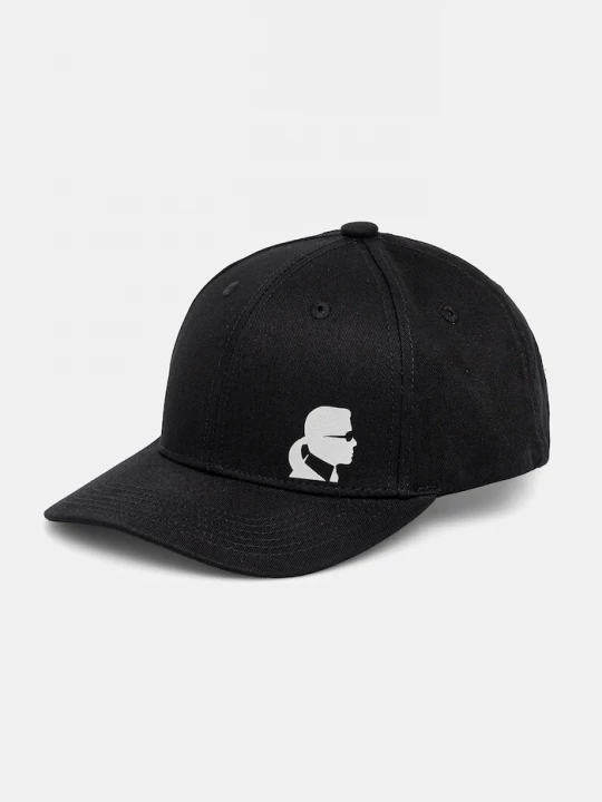 Obrázek produktu Karl Lagerfeld Bavlněná baseballová čepice černá