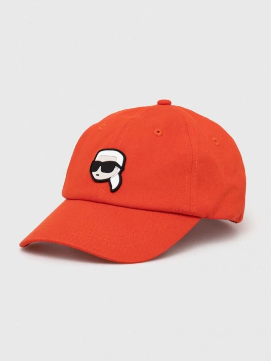 Obrázek produktu Karl Lagerfeld Bavlněná baseballová čepice Karl Lagerfeld červená
