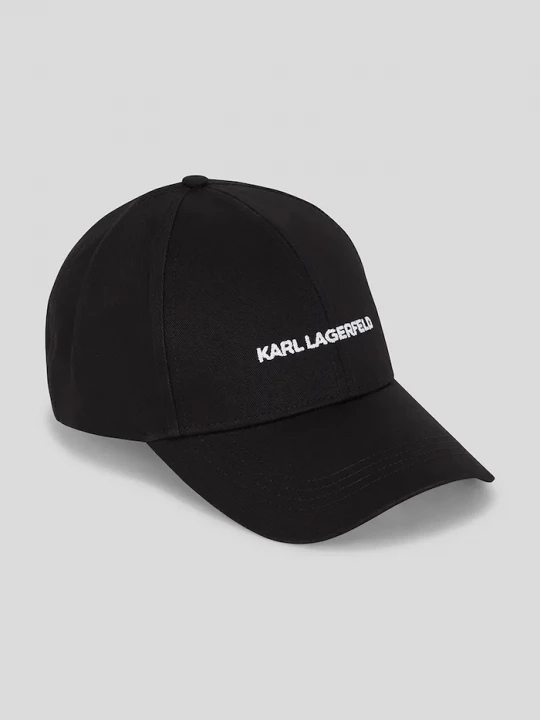 Obrázek produktu Karl Lagerfeld Bavlněná baseballová čepice Karl Lagerfeld K/ESSENTIAL černá