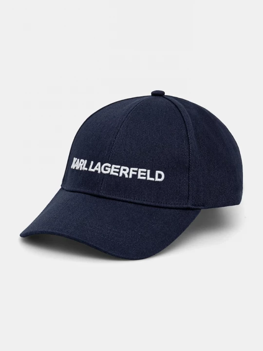 Obrázek produktu Karl Lagerfeld Bavlněná baseballová čepice Karl Lagerfeld K/ESSENTIAL námořnická modř