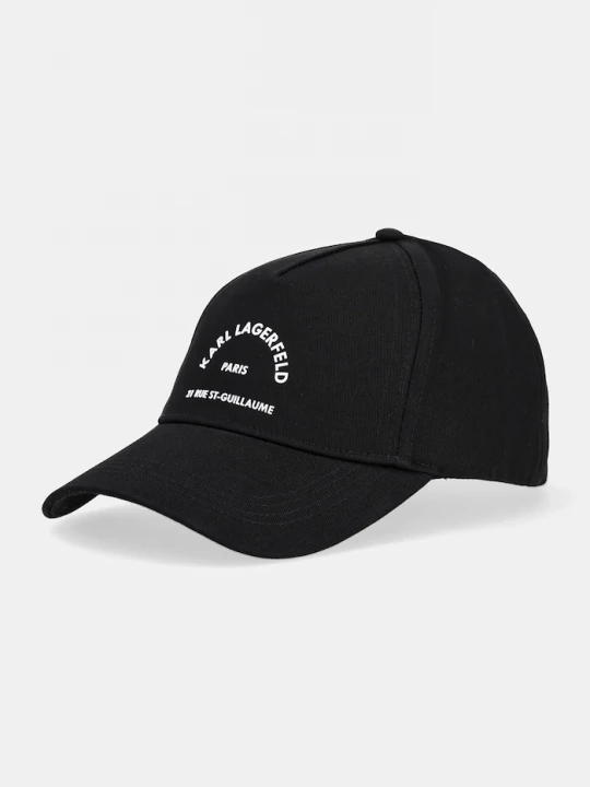 Obrázek produktu Karl Lagerfeld Bavlněná baseballová čepice Karl Lagerfeld K/RSG černá
