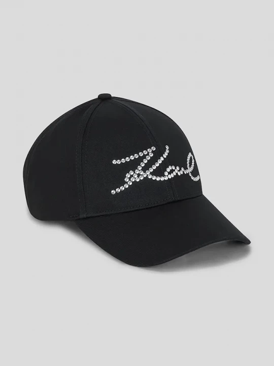 Obrázek produktu Karl Lagerfeld Bavlněná baseballová čepice Karl Lagerfeld K/SIGNATURE černá