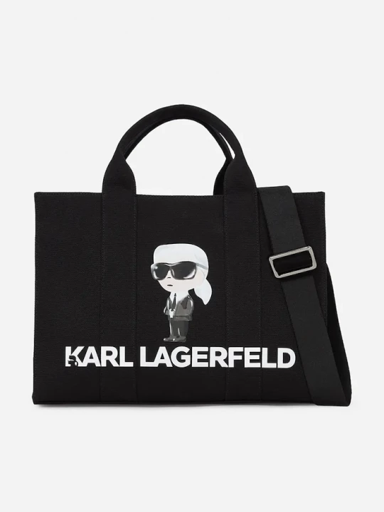 Obrázek produktu Karl Lagerfeld Bavlněná kabelka Karl Lagerfeld IKON černá