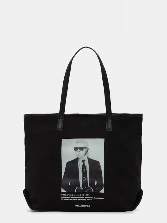 Obrázek produktu Karl Lagerfeld Bavlněná kabelka Karl Lagerfeld K/ESSENTIAL černá