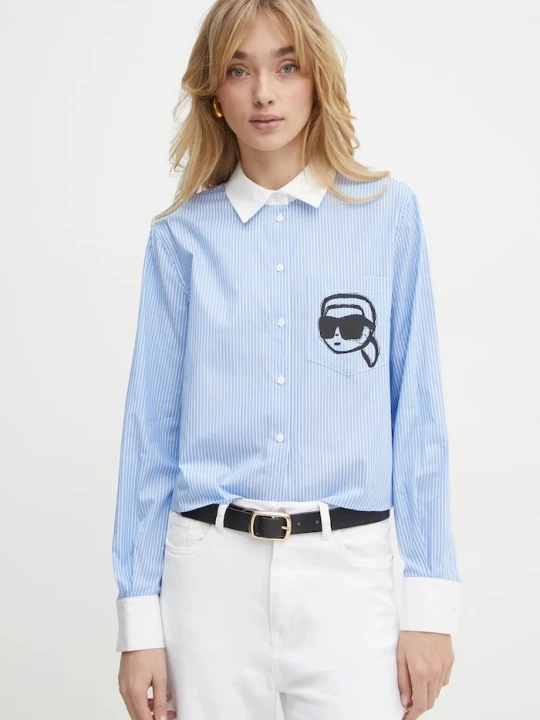Obrázek produktu Karl Lagerfeld Bavlněná košile modrá