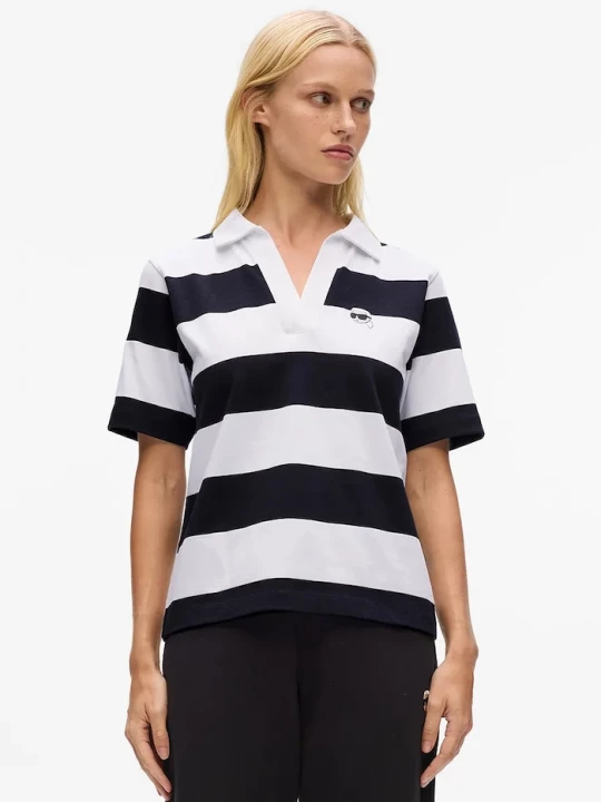 Obrázek produktu Karl Lagerfeld Bavlněné polo tričko Karl Lagerfeld IKON černá