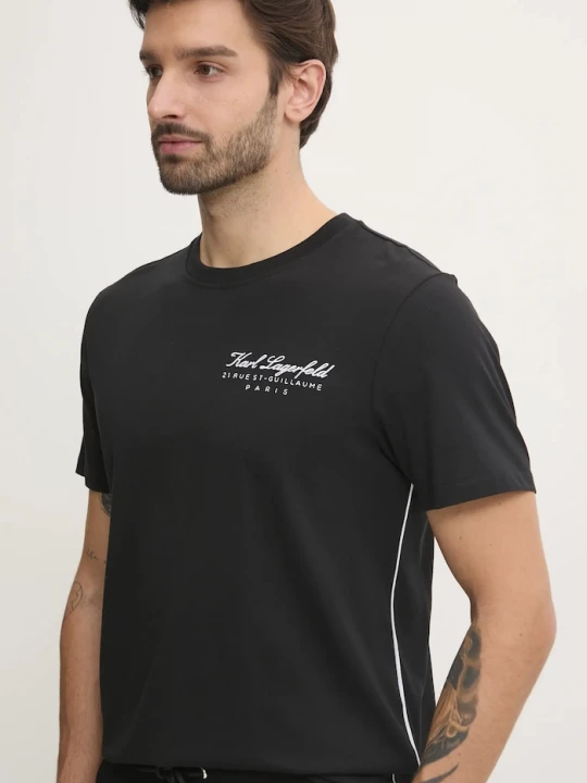 Obrázek produktu Karl Lagerfeld Bavlněné tričko černá