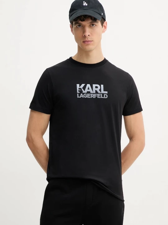Obrázek produktu Karl Lagerfeld Bavlněné tričko Karl Lagerfeld černá