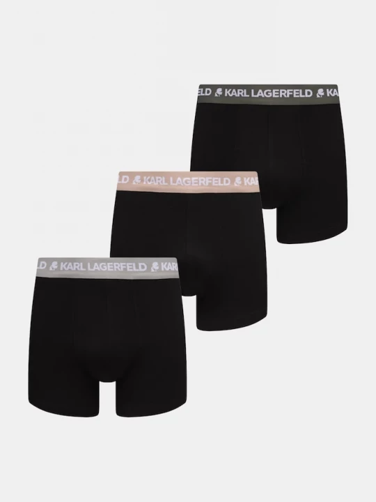 Obrázek produktu Karl Lagerfeld boxerky pánské bavlněné s elastanem 3-pack černá