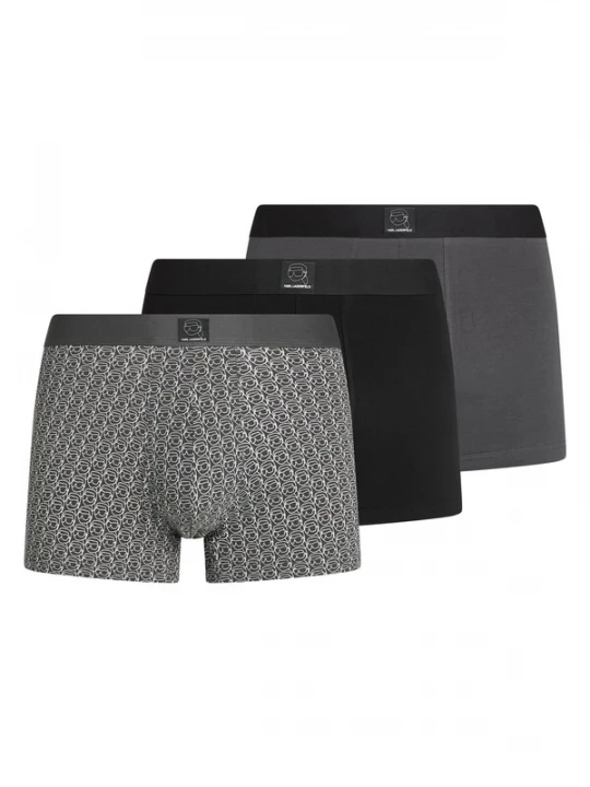 Obrázek produktu Karl Lagerfeld Boxerky tmavě šedá / černá / bílá