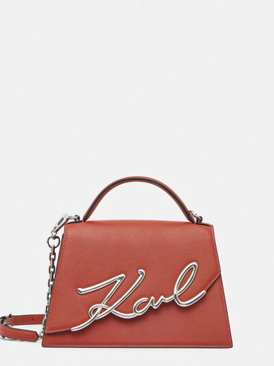 Obrázek produktu Karl Lagerfeld crossbody kabelka dámská kožená K / SIGNATURE oranžová