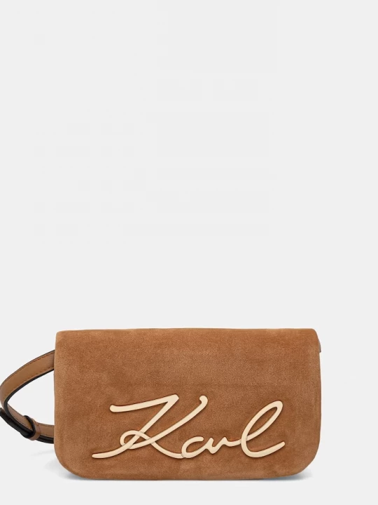 Obrázek produktu Karl Lagerfeld crossbody kabelka dámská semišová K/SIGNATURE hnědá