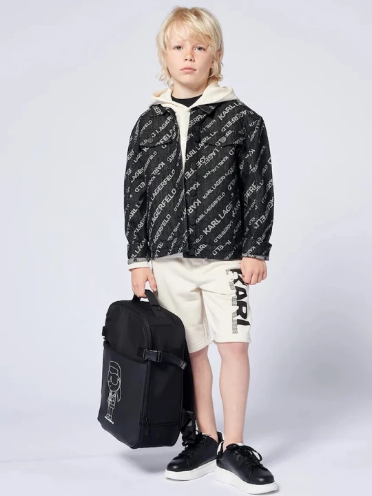 Obrázek produktu Karl Lagerfeld Dětská bavlněná bunda Karl Lagerfeld černá