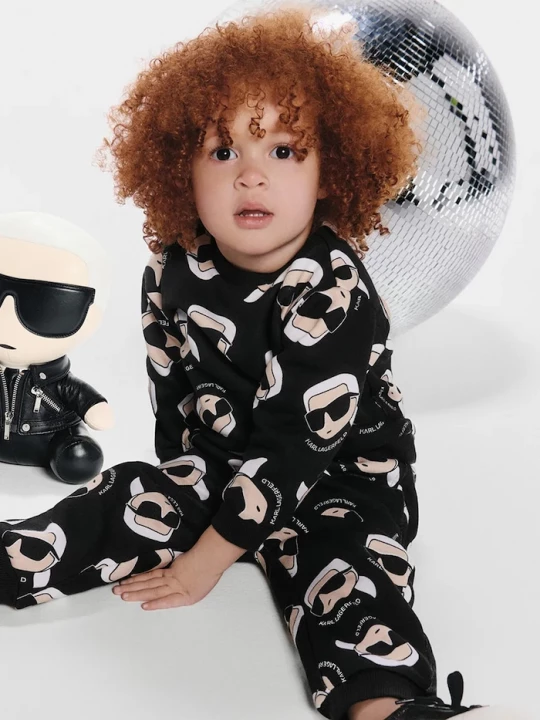 Obrázek produktu Karl Lagerfeld Dětská bavlněná mikina Karl Lagerfeld černá