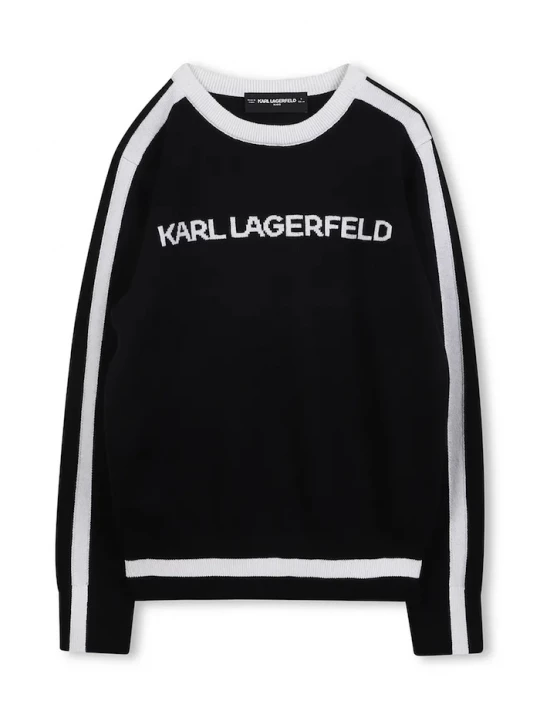 Obrázek produktu Karl Lagerfeld Dětský svetr s příměsí kašmíru černá