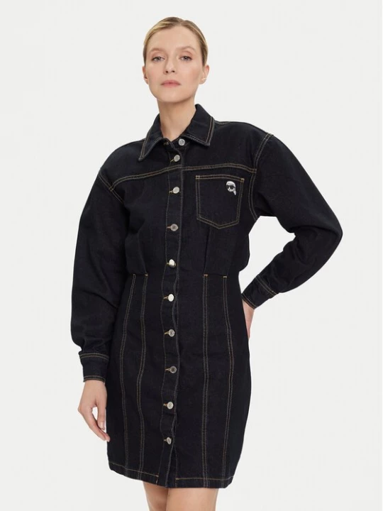 Obrázek produktu KARL LAGERFELD Džínové šaty A4W13019 Tmavomodrá Relaxed Fit