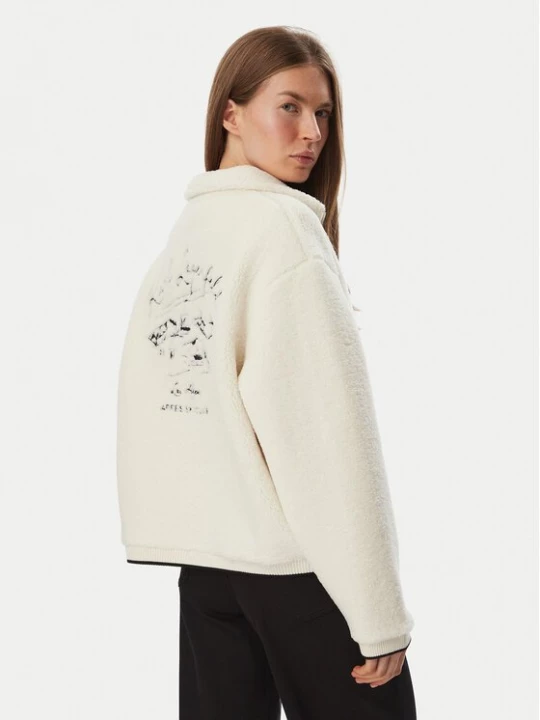 Obrázek produktu KARL LAGERFELD Fleecová mikina B4W44010 Krémová Regular Fit