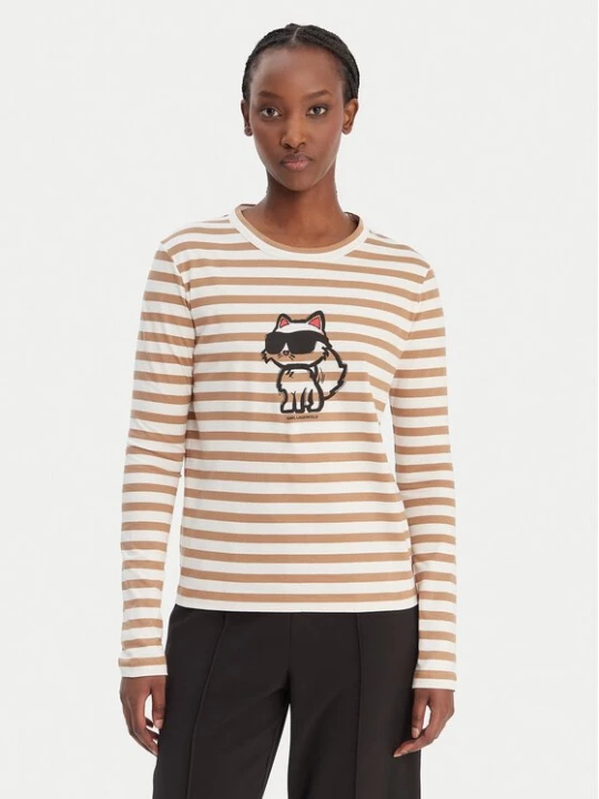Obrázek produktu KARL LAGERFELD Halenka A1W17137 Béžová Regular Fit