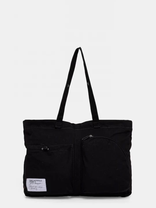 Obrázek produktu Karl Lagerfeld Jeans Bavlněná kabelka Karl Lagerfeld Jeans černá