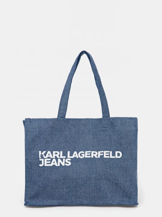 Obrázek produktu Karl Lagerfeld Jeans Bavlněná kabelka Karl Lagerfeld Jeans modrá