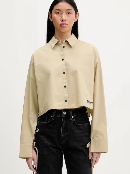 Obrázek produktu Karl Lagerfeld Jeans Bavlněná košile Karl Lagerfeld Jeans béžová