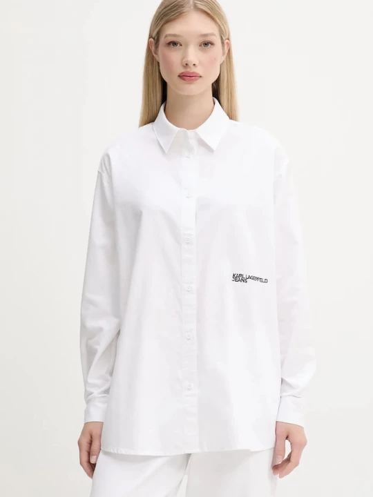 Obrázek produktu Karl Lagerfeld Jeans Bavlněná košile Karl Lagerfeld Jeans bílá