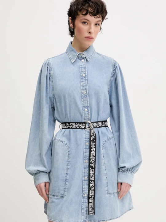 Obrázek produktu Karl Lagerfeld Jeans Bavlněné šaty Karl Lagerfeld Jeans modrá