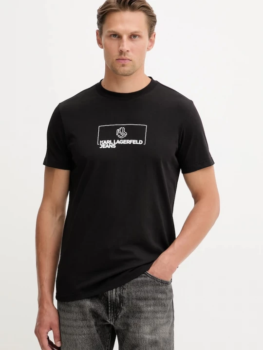 Obrázek produktu Karl Lagerfeld Jeans Bavlněné tričko Karl Lagerfeld Jeans černá