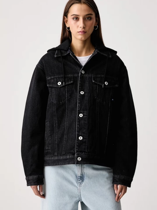Obrázek produktu Karl Lagerfeld Jeans bunda dámská džínová x Pietro Terzini černá