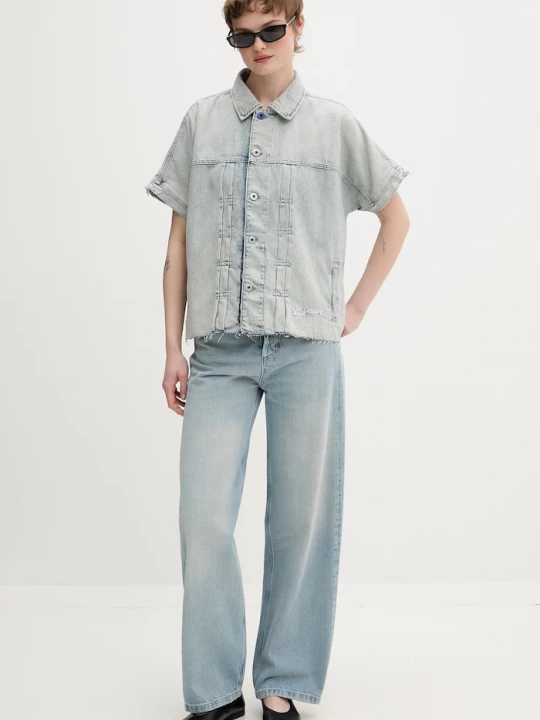Obrázek produktu Karl Lagerfeld Jeans džínová bunda dámská bavlněná modrá
