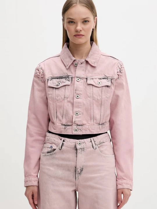 Obrázek produktu Karl Lagerfeld Jeans džínová bunda dámská růžová