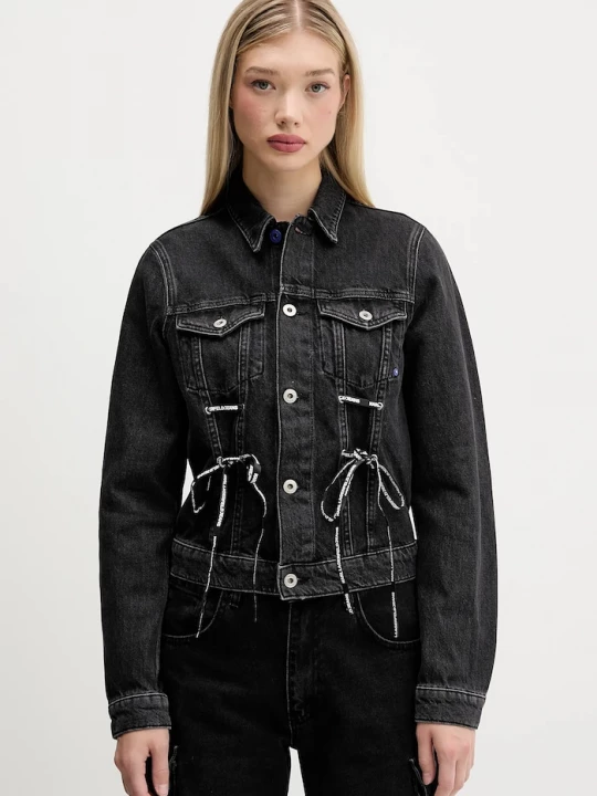 Obrázek produktu Karl Lagerfeld Jeans Džínová bunda Karl Lagerfeld Jeans černá