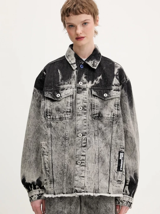 Obrázek produktu Karl Lagerfeld Jeans Džínová bunda Karl Lagerfeld Jeans šedá