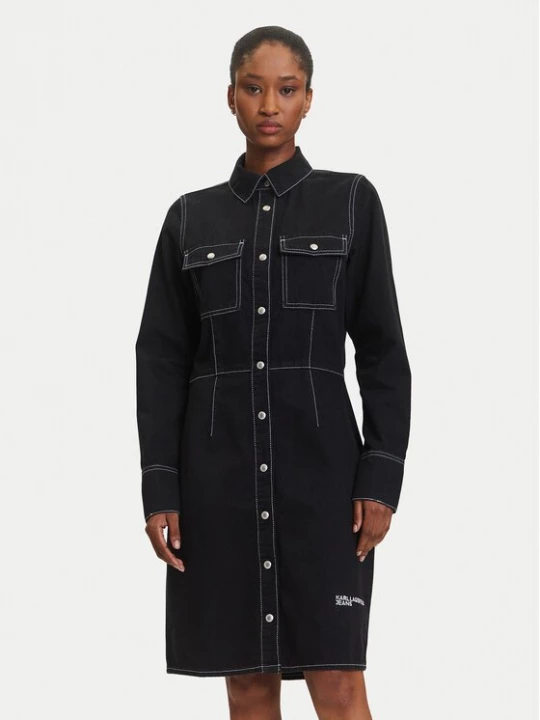 Obrázek produktu Karl Lagerfeld Jeans Džínové šaty A3W13015 Tmavomodrá Regular Fit