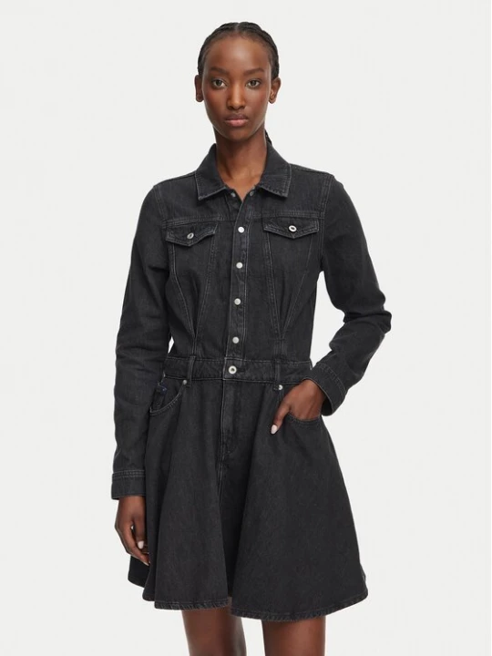 Obrázek produktu Karl Lagerfeld Jeans Džínové šaty B3W13033 Černá A-Line Fit