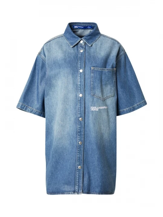 Obrázek produktu KARL LAGERFELD JEANS Halenka  modrá džínovina / bílá
