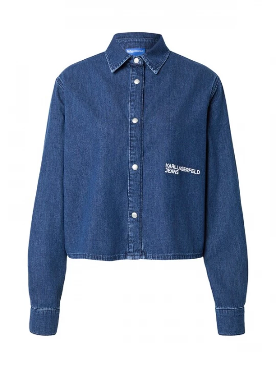 Obrázek produktu KARL LAGERFELD JEANS Halenka modrá džínovina / bílá