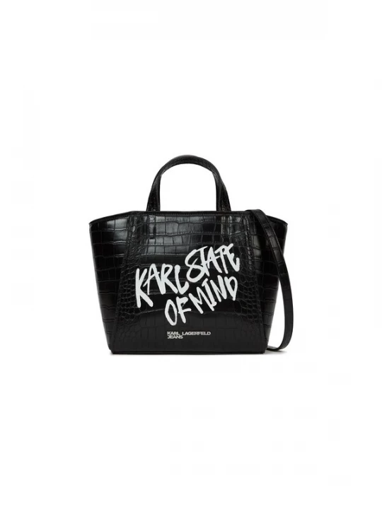 Obrázek produktu KARL LAGERFELD JEANS Kabelka černá / bílá