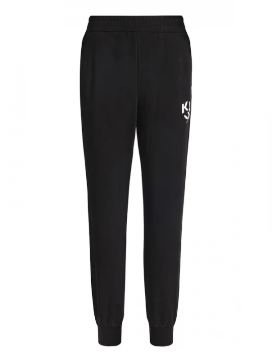 Obrázek produktu KARL LAGERFELD JEANS Kalhoty černá / bílá