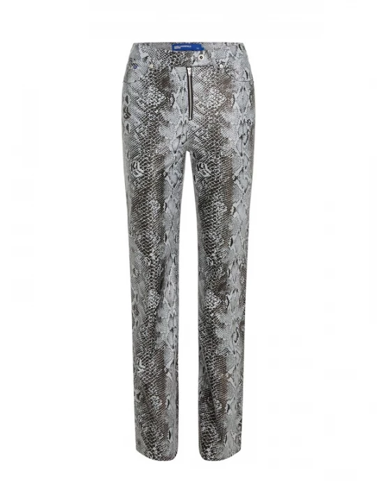 Obrázek produktu KARL LAGERFELD JEANS Kalhoty 'Snake' šedá / černá