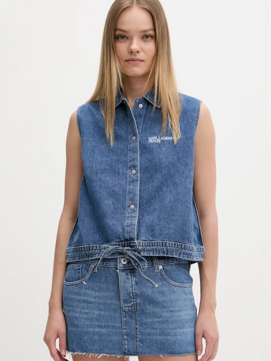 Obrázek produktu Karl Lagerfeld Jeans košile dámská džínová modrá