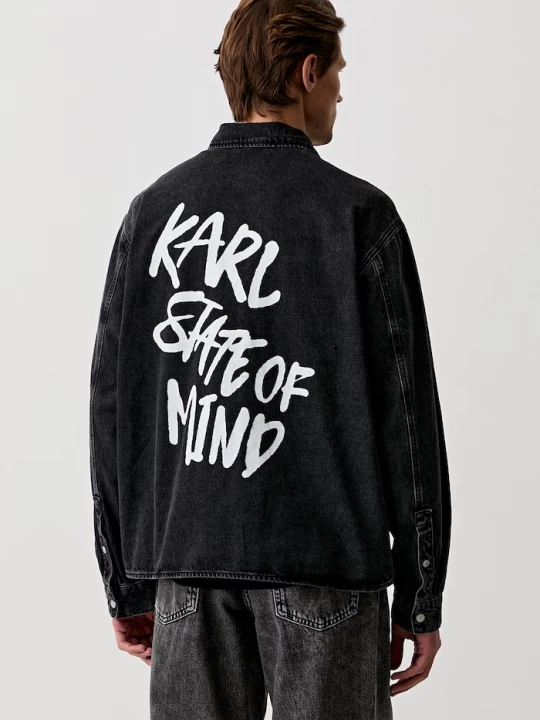 Obrázek produktu Karl Lagerfeld Jeans košile pánská džínová černá