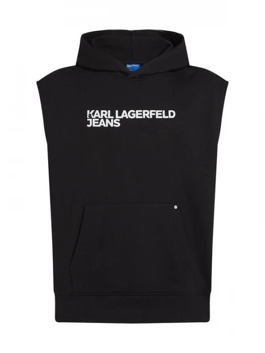 Obrázek produktu KARL LAGERFELD JEANS Mikina černá / bílá